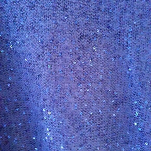 Anne Klein Blue Sequined Sweater Tunic Small - Picture 7 of 14